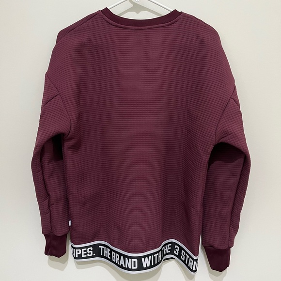 Adidas Maroon Trefoil Sweatshirt - Picture 2 of 5